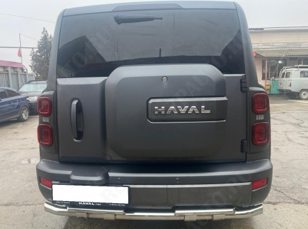 Защита заднего бампера двойная с перемычками для автомобиля Haval H9 2024- арт. HVH9.24.25