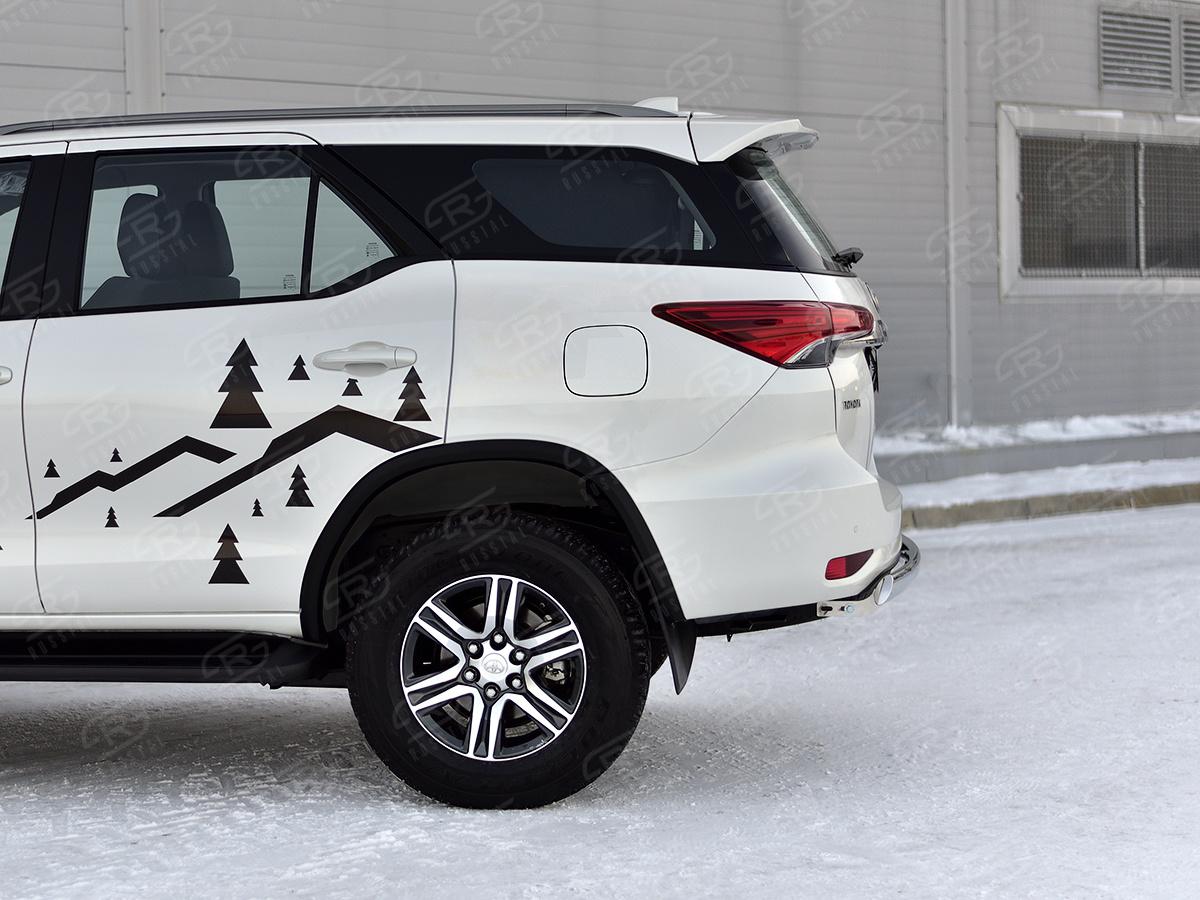 TOYOTA FORTUNER 2020- Защита заднего бампера d75х42 дуга TFRZ-003535