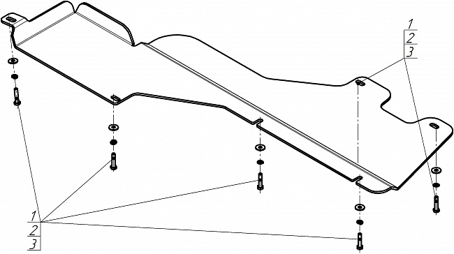Защита алюминиевая Мотодор (Силовые провода), 4 мм,  Li L9  2024- арт. 349907