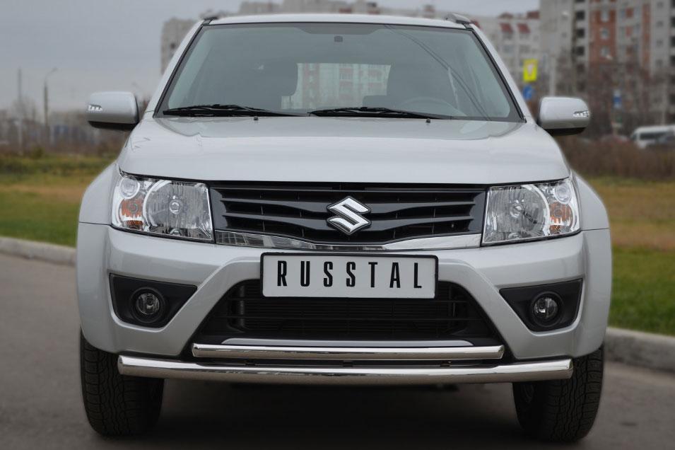 Защита переднего бампера d57/42 для Suzuki Grand Vitara 3d 2012, Slitkoff SV3Z-001103