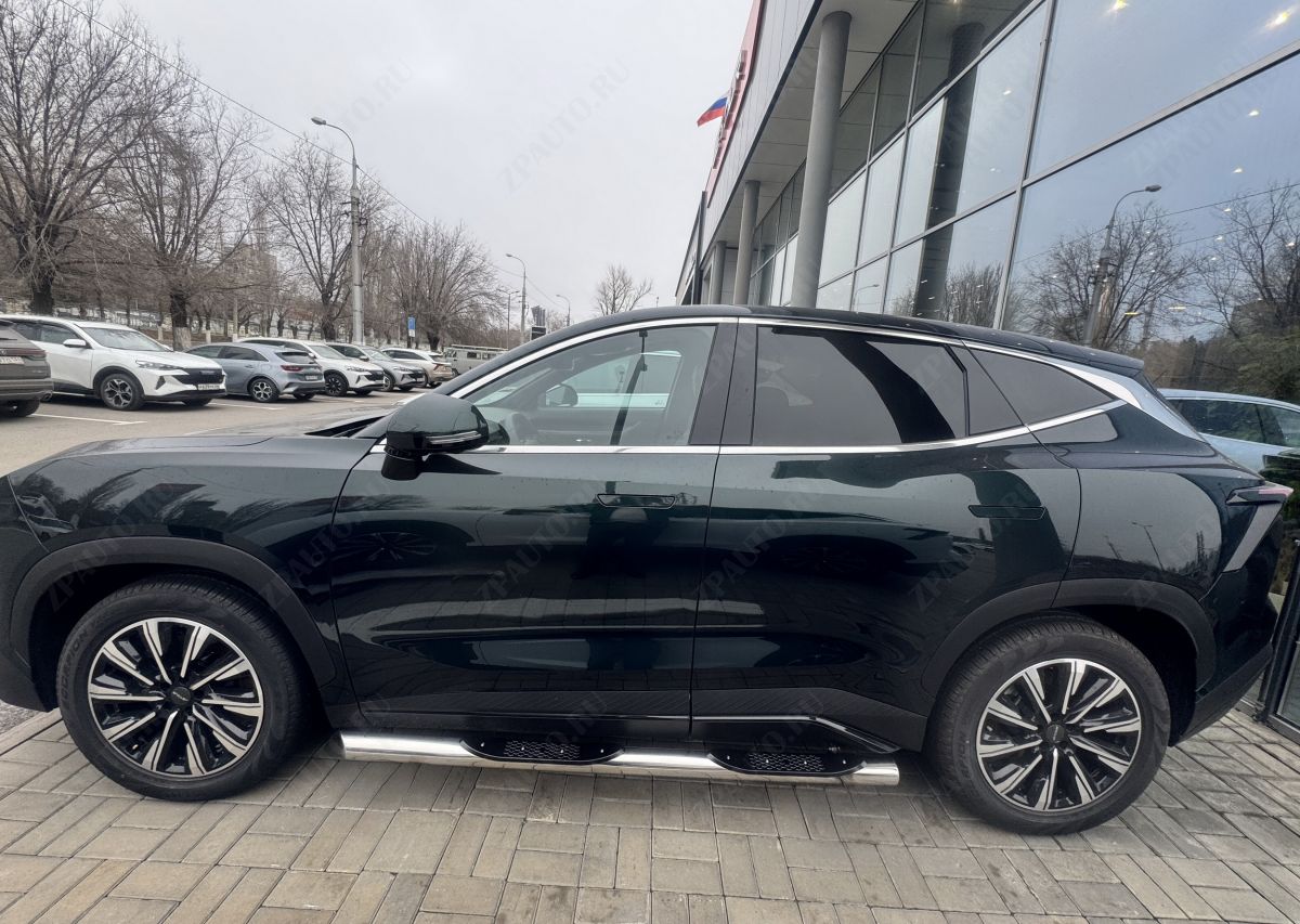 Пороги труба с проступью для автомобиля JETOUR Dashing 2022 арт. JET.DS.22.93