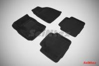 Ковры салонные 3D черные для Hyundai Matrix 2001-2010, Seintex 81769