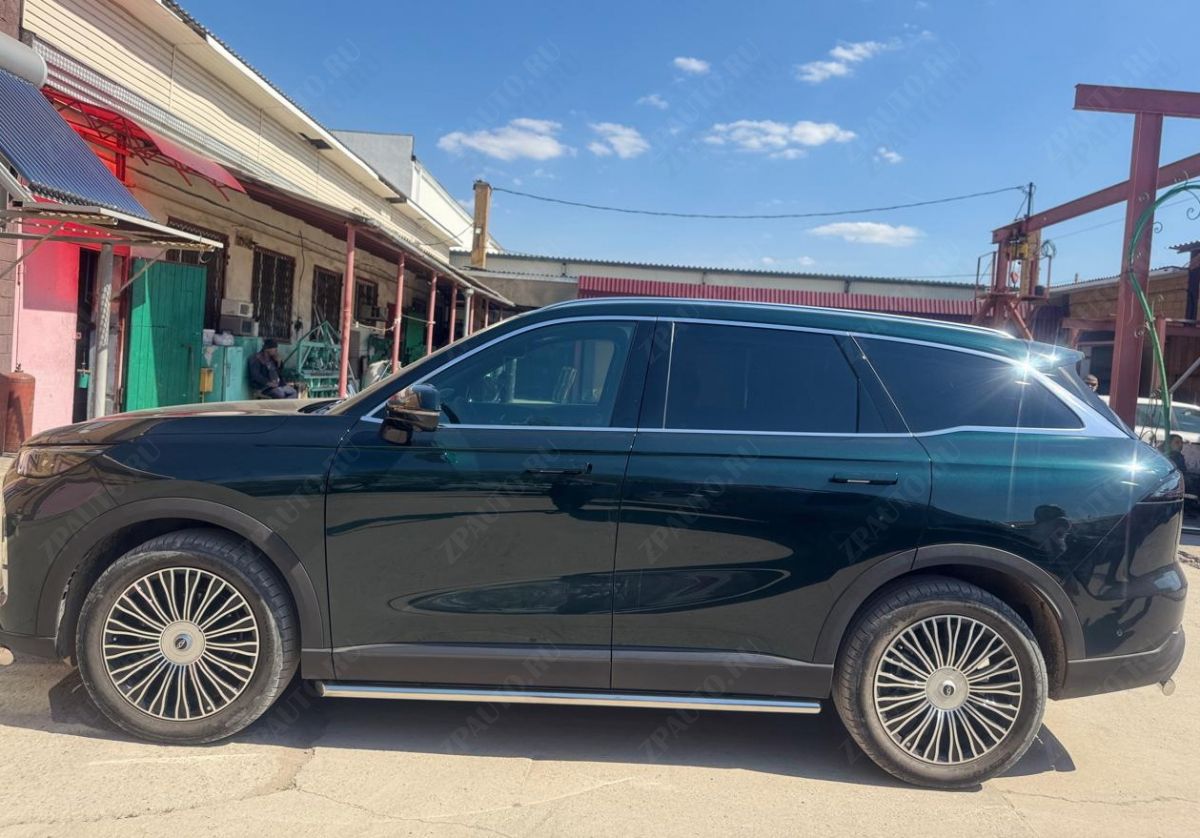 Защита штатного порога труба для автомобиля Chery Tiggo 9 2024 арт. CHTG.9.24.32