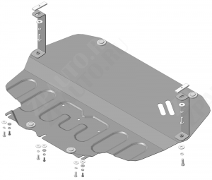 Защита стальная Мотодор (Двигатель, Коробка переключения передач), 2 мм, Сталь для SEAT Altea Freetrack 2006-2009 арт. 72302