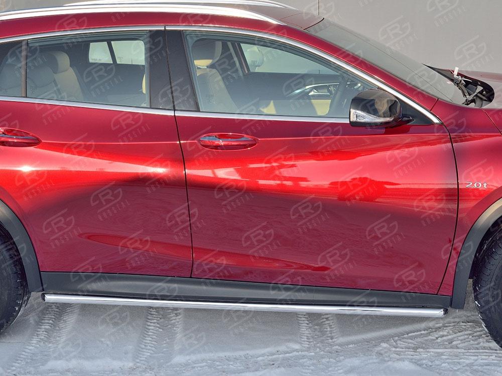 Пороги труба d42 вариант 1 Infiniti QX30 2016, Slitkoff IQX3T-0025031