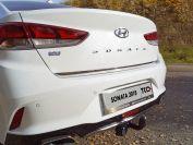 Накладка на крышку багажника (лист зеркальный) для автомобиля Hyundai Sonata 2018-