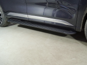 Пороги алюминиевые "Slim Line Black" 1920 мм для автомобиля Exeed VX 2.0L 4WD 2021-,TCC Тюнинг ,арт. EXEEDVX21-33B