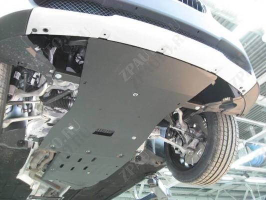 Защита радиатора и картера Alfeco для BMW X1 sDrive E84, 2WD 2010-2015 (алюминий 5,0 мм)(2 части),  ALF3412al5 