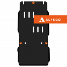 Защита  КПП и РК Audi Q7 S-Line 2005-2009 V-кроме 4.2 TDI , ALFeco, сталь 2мм, арт. ALF3008st-2