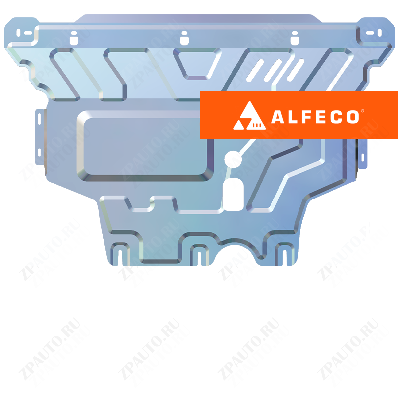 Защита  картера и КПП Volkswagen Tiguan (Mk2) 2017- V-all , ALFeco, алюминий 4мм, арт. ALF2644al-1