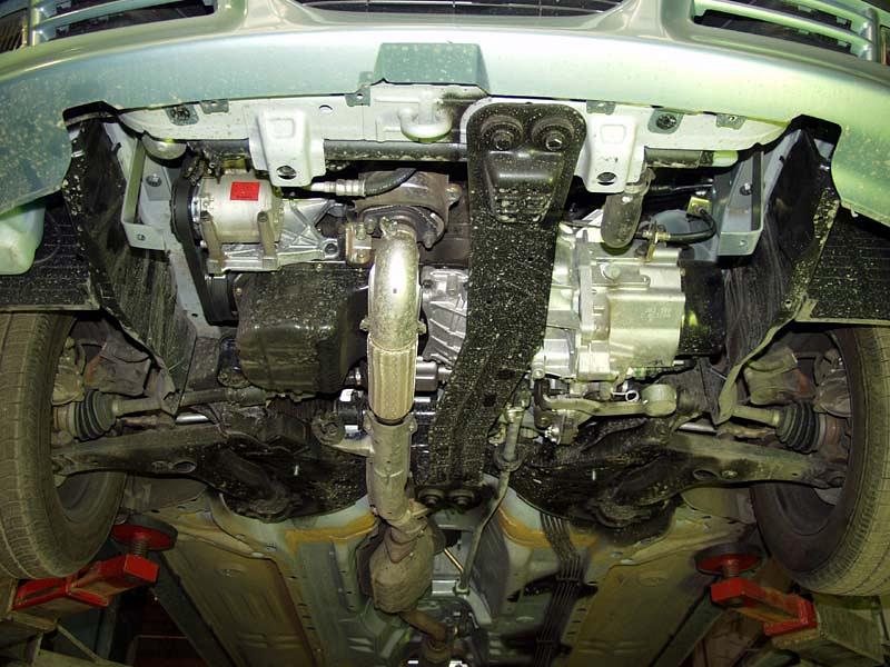 14.0216 Защита картера и КПП Mitsubishi Space Star V-1.6 (1998-2005) (сталь 2,0 мм)