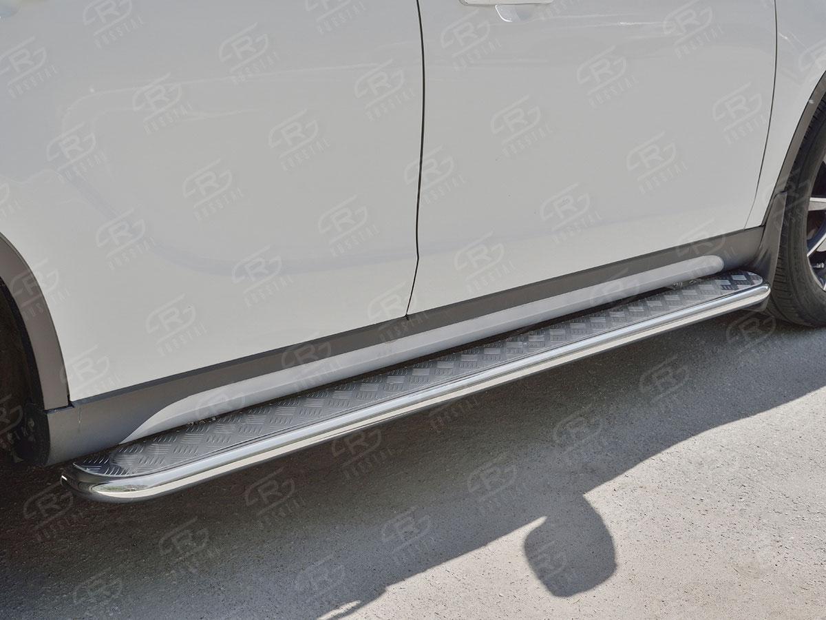 Пороги труба d42 с листом вариант 1 на Brilliance V5, Slitkoff BV5L-0027011