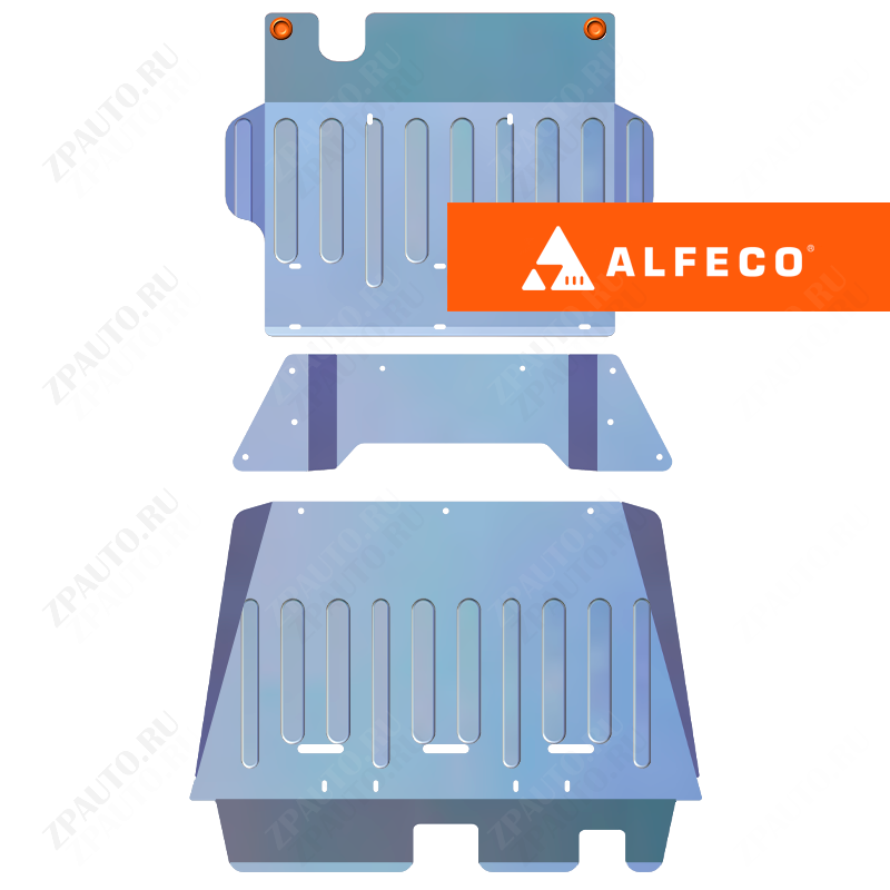 Защита  КПП Nissan Patrol (Y61) 1997-2000 V-2,8TD , ALFeco, алюминий 4мм, арт. ALF15241al