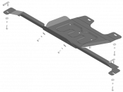 Защита стальная Мотодор (Раздаточная коробка), 2 мм,  Foton Tunland V9  2024- арт. 77510