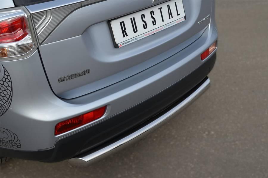 Защита заднего бампера d76 для Mitsubishi Outlander 2012, Slitkoff MRZ-001058