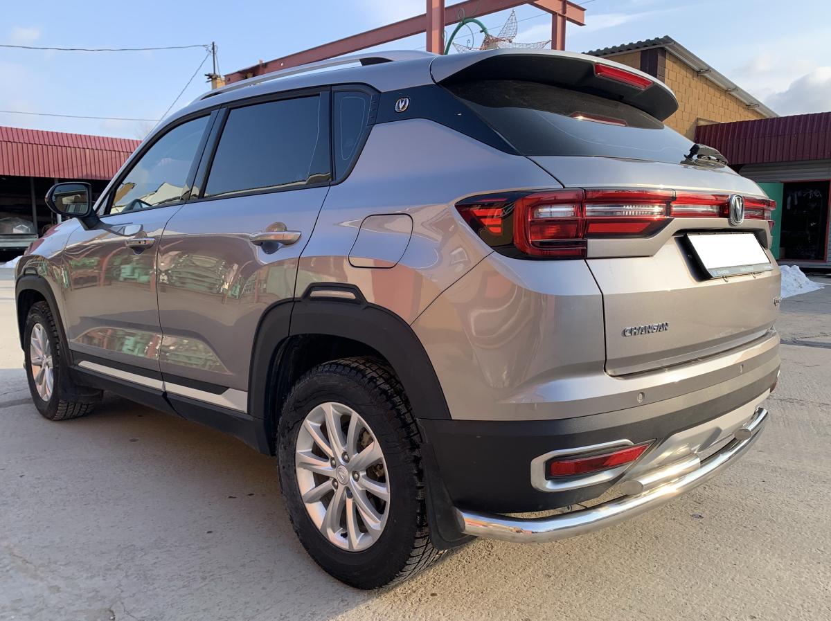 Защита заднего бампера угловая большая двойная для автомобиля CHANGAN CS35 Plus арт. CGCS35P.21.22