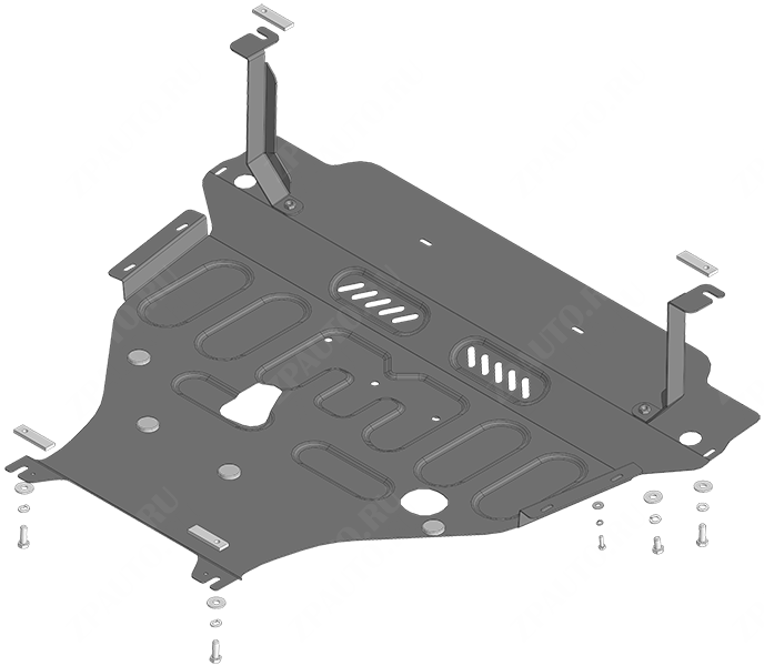 Защита стальная Мотодор (Двигатель, Коробка переключения передач), 2 мм,  для Geely Okavango  2023- арт. 74208