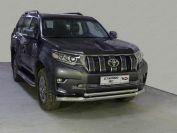 Защита передняя нижняя (двойная) 76,1/50,8 мм для автомобиля Toyota Land Cruiser 150 Prado 2017-, TCC Тюнинг TOYLC15017-19