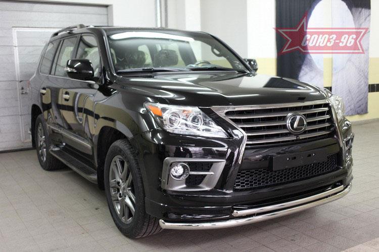 Защита переднего бампера труба d60/42 двойная для Lexus LX570 Sport 2013-, Lexus LX57.48.5007