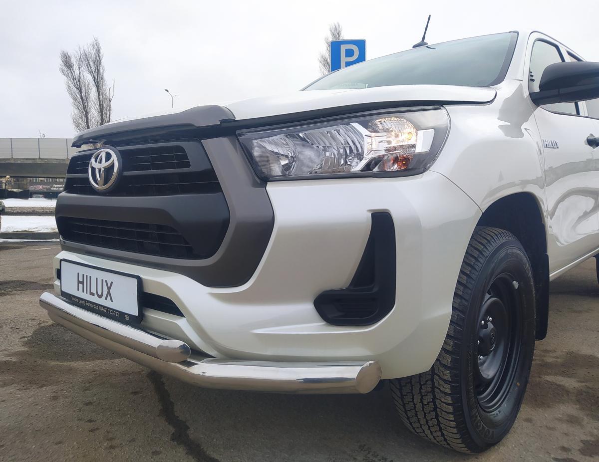 Защита переднего бампера двойная для автомобиля TOYOTA Hilux 2021 арт. THLX.21.03