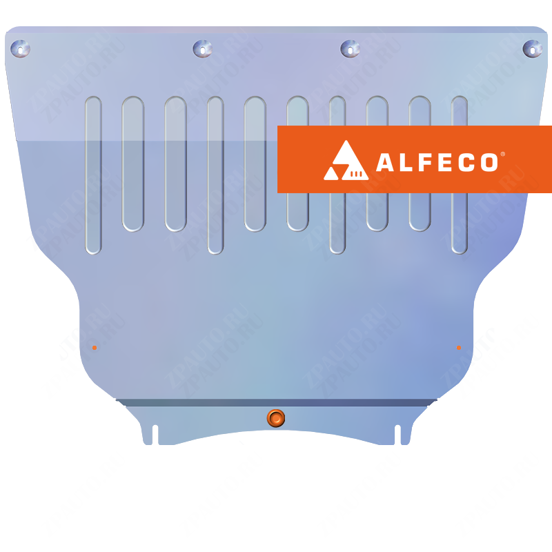 Защита  картера и КПП (большая) Hyundai IX35 2009-2015 V-all , ALFeco, алюминий 4мм, арт. ALF1005al