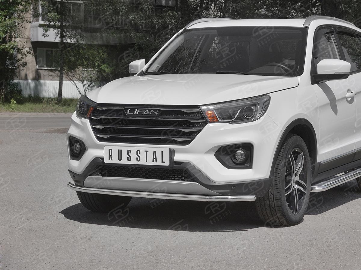 Защита переднего бампера d42 секции для автомобиля Lifan X70 2018, Slitkoff LF7Z-003280
