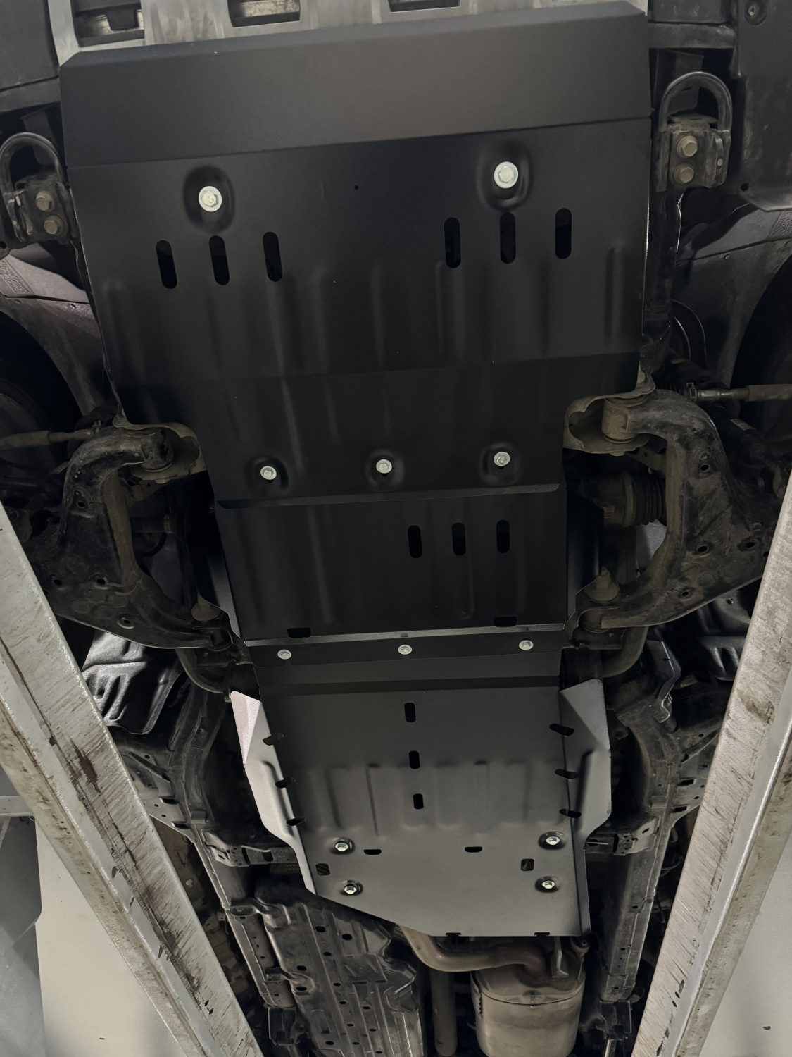 Toyota Land Cruiser Prado 250 (J250) 2023-  V-2,7 защита радиатора, редуктора переднего моста, АКПП и РК (3 части), ALFeco, алюминий, 4 мм, арт. ALF24160al