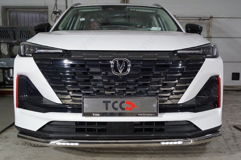Защита передняя нижняя (с ДХО) 60,3 мм Changan CS55 plus 2WD 1.5T 2023- арт. CHANCS55PL23-06
