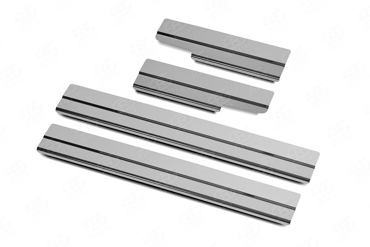 Накладки на пороги RUSSTAL (нерж., зеркало) LEXNX14-01 для LEXUS NX (not F-Sport) 2014-2017