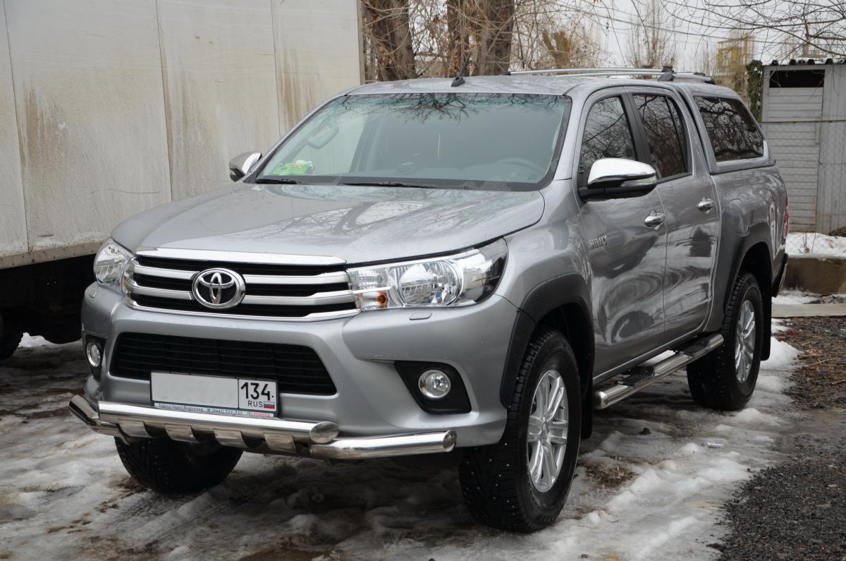 Защита переднего бампера  (G) для автомобиля TOYOTA Hilux  2015. THL.15.05, Россия