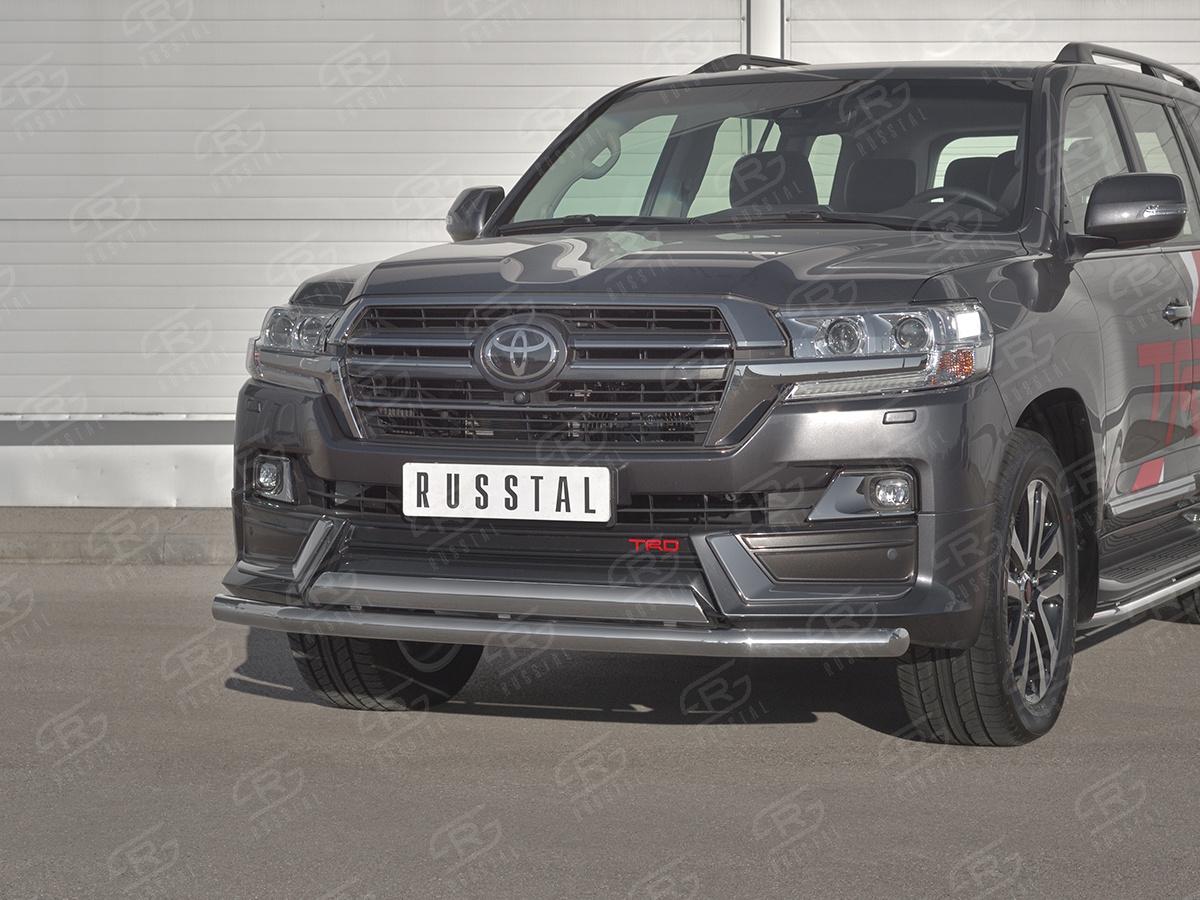 Защита переднего бампера d57 секции-d75х42 дуга для автомобиля Toyota Land Cruiser 200 TRD 2019 арт. TLCZ-003333, Slitkoff