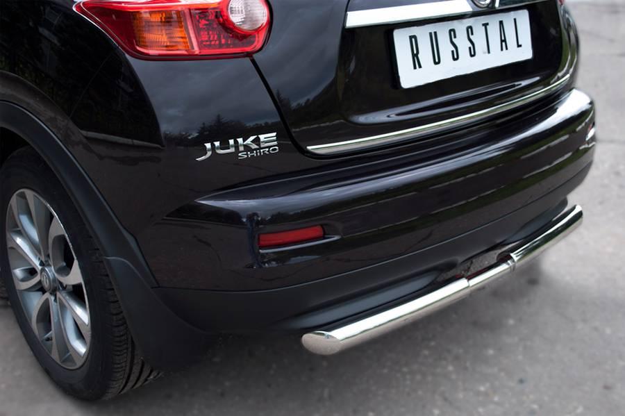 Защита заднего бампера d57/42 ступень для Nissan Juke 4x4, Slitkoff NJ4Z-000886