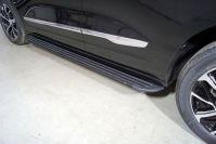 Пороги алюминиевые "Slim Line Black" 1820 мм для автомобиля HAVAL Jolion (1,5 л., 2WD) 2021- TCC Тюнинг арт. HAVJOL21-29B