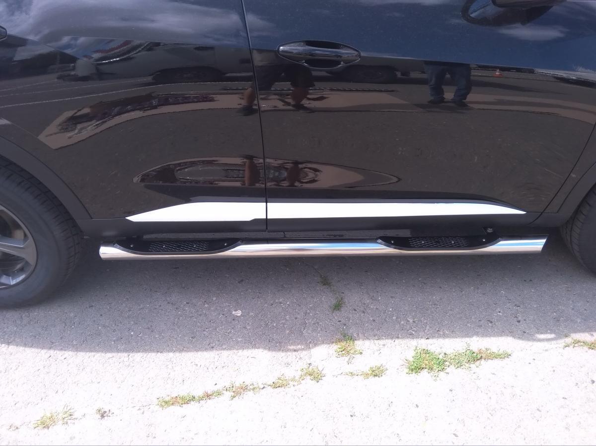 Пороги труба с проступью для автомобиля Haval F 7 2019. GWF7.19.93, Россия