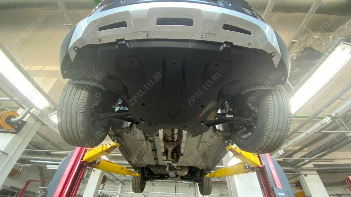 КОМПОЗИТНАЯ ЗАЩИТА КАРТЕРА ДВИГАТЕЛЯ И КПП EXEED TXL / EXEED VX, V-ВСЕ (2021-), АРТ. 46.02K (КОМПОЗИТ 8 ММ)