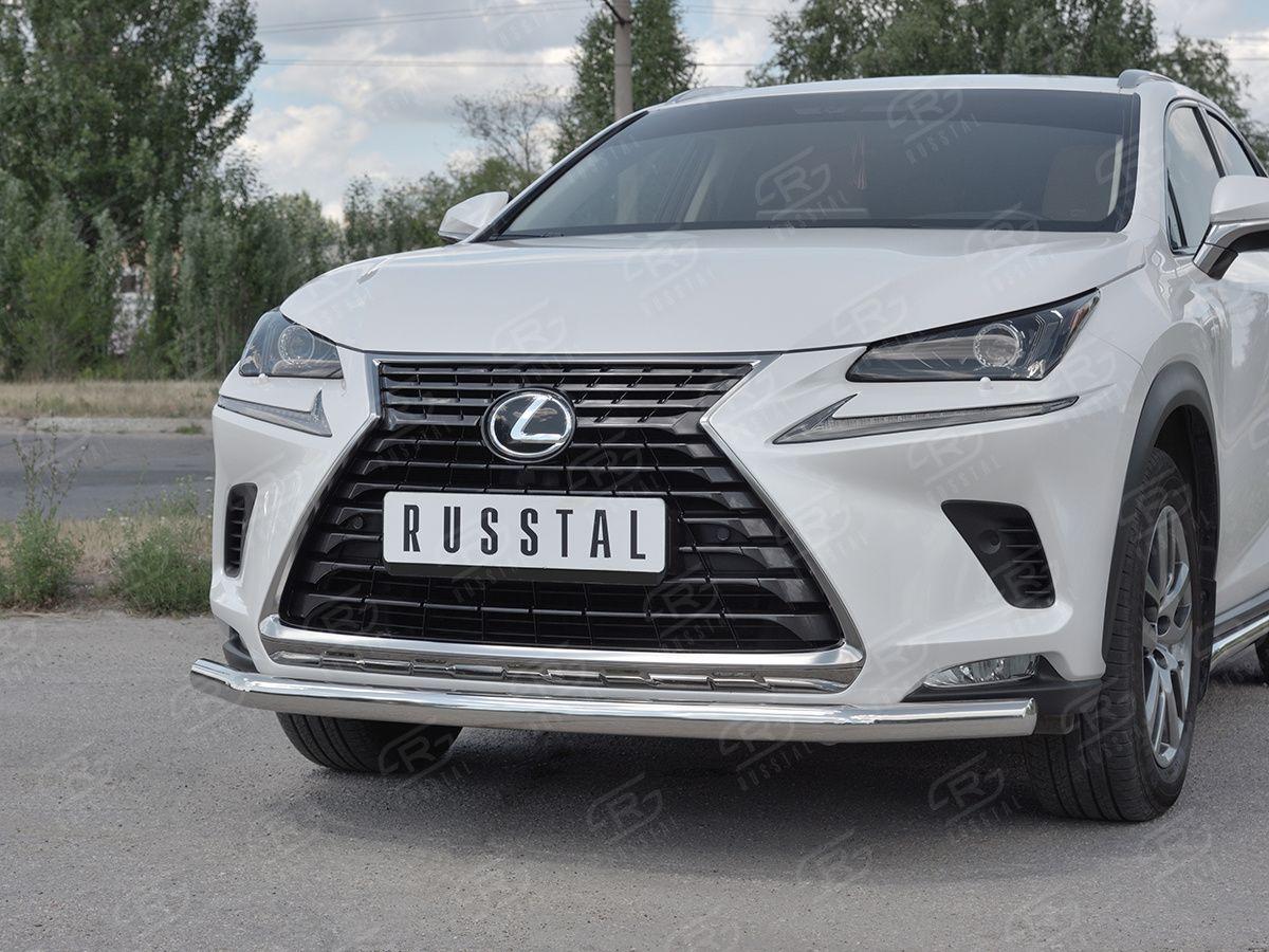 Защита переднего бампера d57 на Lexus NX 2017, Slitkoff LNX3Z-002937