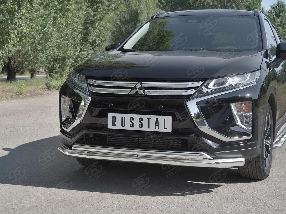 Защита переднего бампера d57 секции-d42 дуга для автомобиля Mitsubishi ECLIPSE CROSS 2018, Slitkoff MEZ-003044