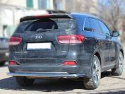 Защита заднего бампера полноразмерная d60 на KIA Sorento Prime 2015, Технотек KSTP15_3.3