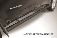 Защита порогов d76 труба черная Chevrolet Trailblazer (2012-2016) , Slitkoff, арт. CHTB12-008B