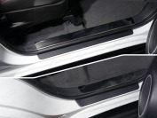 Накладки на пластиковые пороги (лист зеркальный) 4шт для автомобиля Lifan X60 2017-