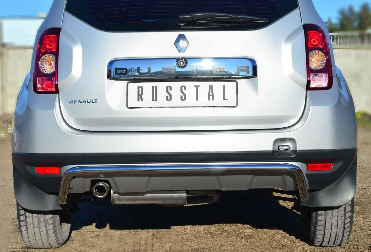 Защита заднего бампера d42 волна короткая для Renault Duster 4x4, Slitkoff RD4Z-001544