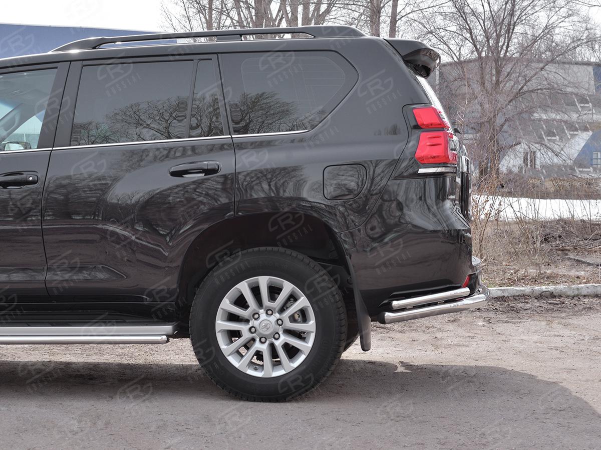 Защита заднего бампера d57 секции d42 уголки LCPZ-002868 для автомобиля TOYOTA LC PRADO 150 2017-, Slitkoff