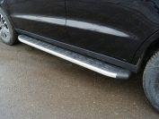 Пороги алюминиевые с пластиковой накладкой 1720 мм для автомобиля Geely Emgrand X7 2018-, TCC Тюнинг GEELEMGX718-21AL