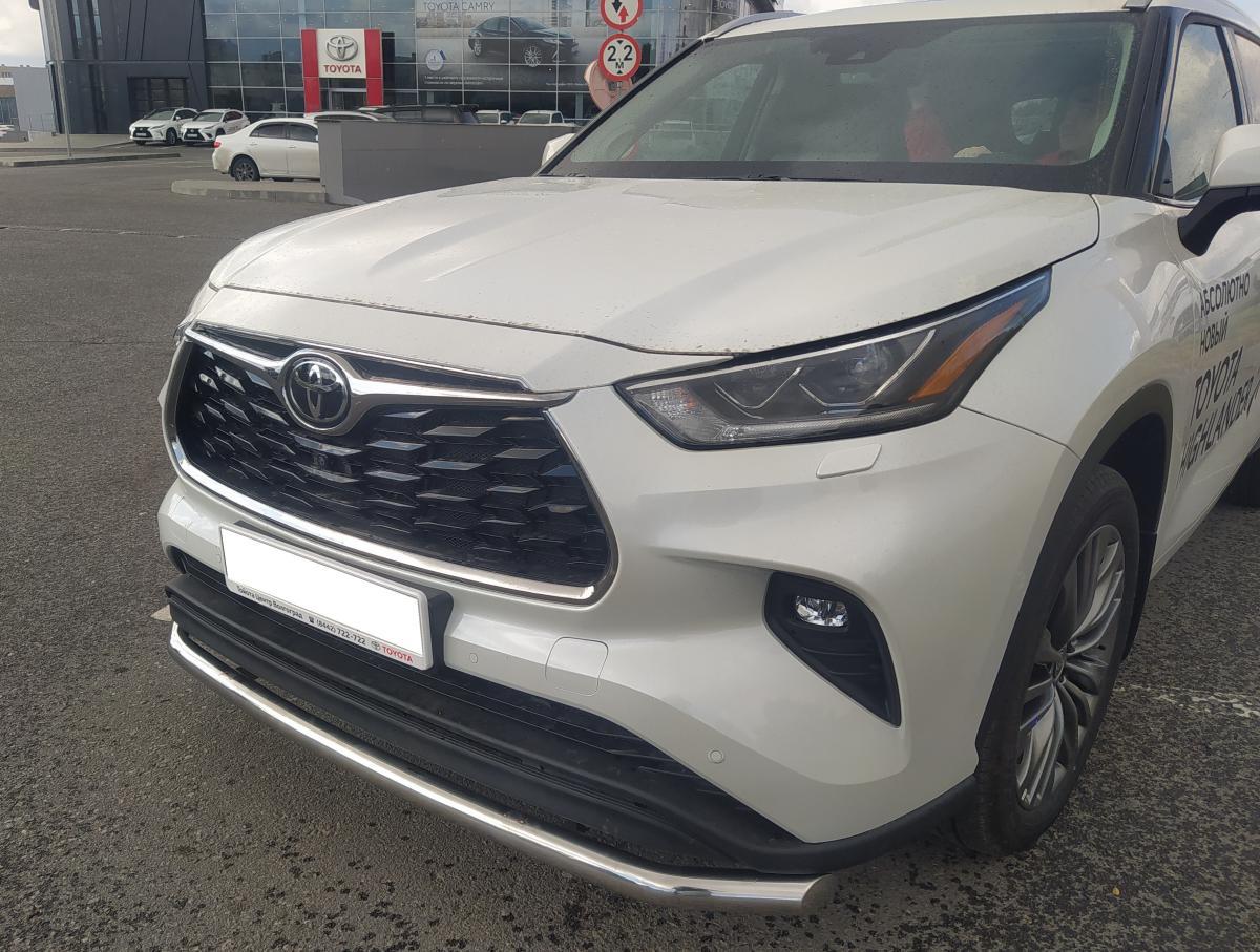 Защита переднего бампера для автомобиля Toyota Highlander 2021 арт. THL.21.02