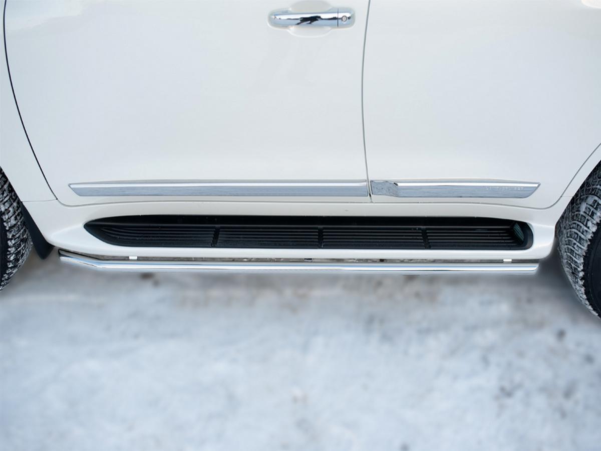 Защита порогов d42 для автомобиля Toyota Land Cruiser 200 TRD 2019 арт. TLCT-003334, Slitkoff