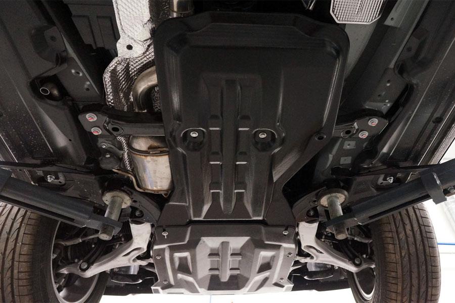 КОМПОЗИТНАЯ ЗАЩИТА КАРТЕРА ДВИГАТЕЛЯ И КПП PORSCHE CAYENNE (958) V-ВСЕ,КРОМЕ 4,1D (2010-2017) + РК ИЗ 2-Х ЧАСТЕЙ(10 ММ), арт.36.03K