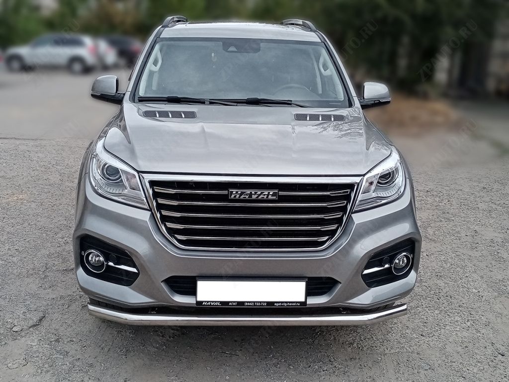Защита переднего бампера d-60 радиусная одинарная для автомобиля HAVAL H9 2017 - по наст.время арт. HVH9_1, 
Технотек