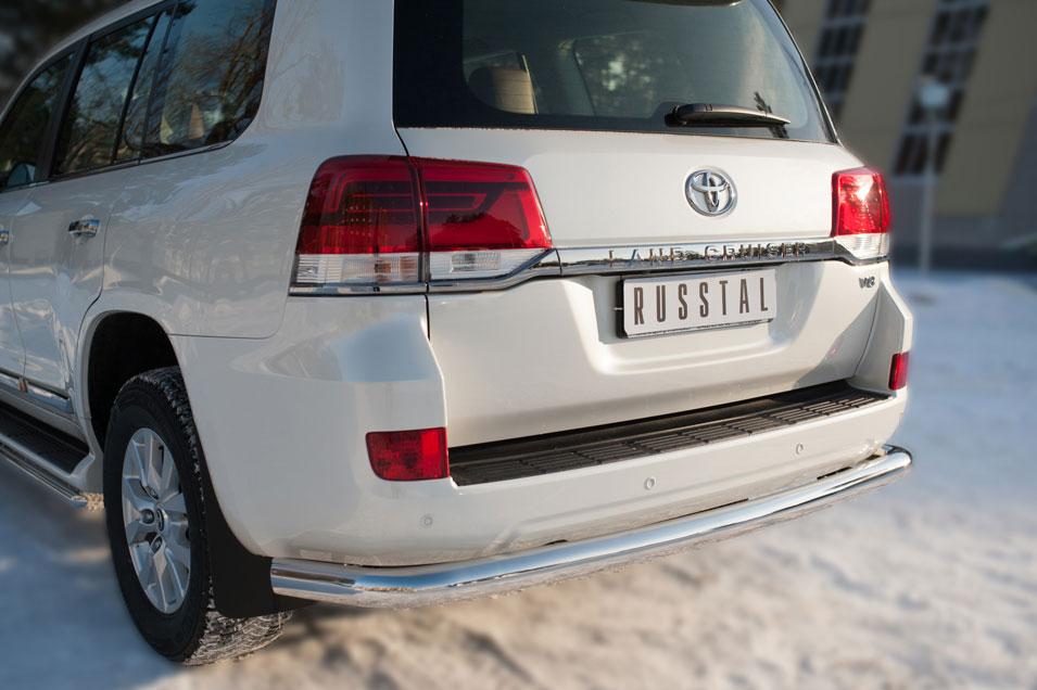 Защита заднего бампера d76 для Toyota Land Cruiser 200 2015, Slitkoff TLCZ-002168