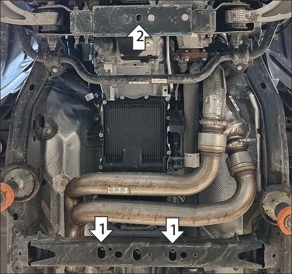 Защита алюминиевая Мотодор (Коробка переключения передач), 5 мм,  Dodge Ram 1500  2024- арт. 32917