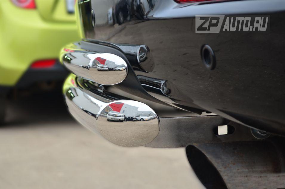 Защита заднего бампера d63/42 дуги для Chevrolet TrailBlazer 2013, Руссталь CTRZ-001514